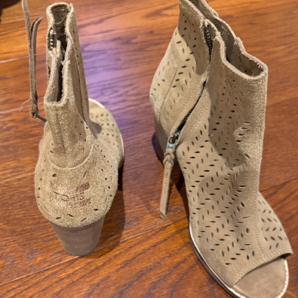 Toms Womens Majorca Peep Toe Bootie - Picture 3 of 5